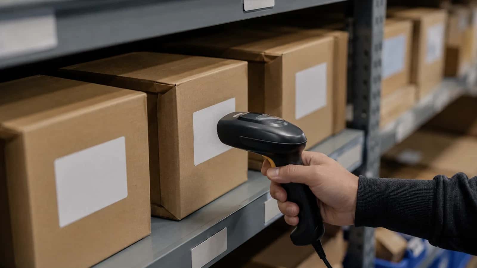 Packed parcels in a fulfillment warehouse